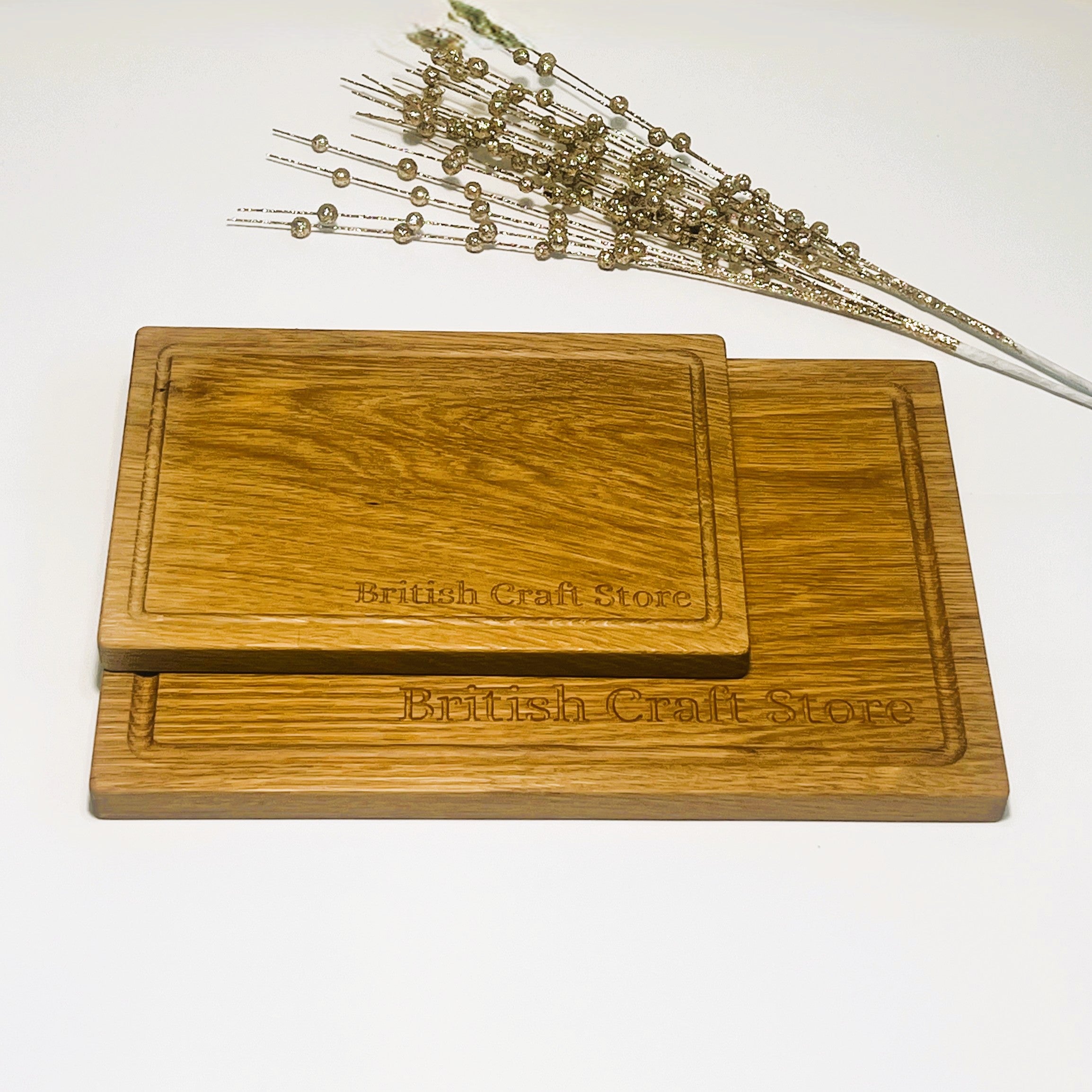 Oak Chopping Board Set | Medium & Small | British Handcrafted Gift Set